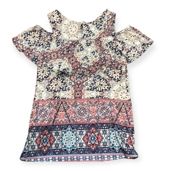 IZ BYER GIRLS OPEN SHOULDER RUFFLE TOP - Picture 2 of 4